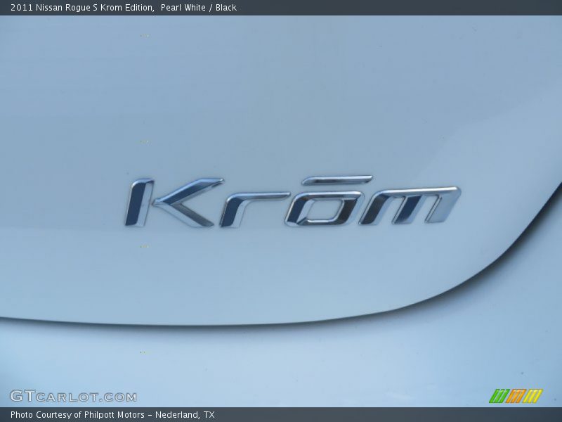 Pearl White / Black 2011 Nissan Rogue S Krom Edition