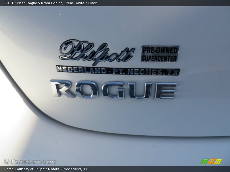 Pearl White / Black 2011 Nissan Rogue S Krom Edition