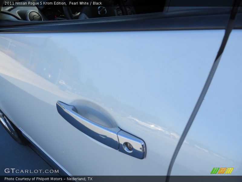 Pearl White / Black 2011 Nissan Rogue S Krom Edition