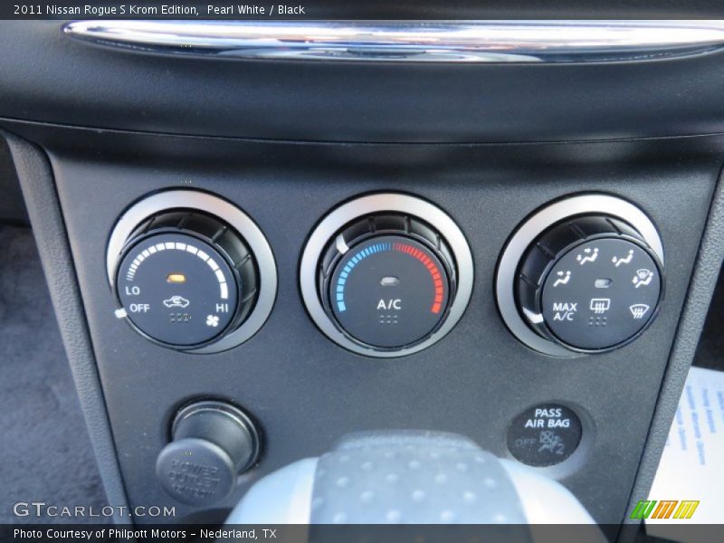 Pearl White / Black 2011 Nissan Rogue S Krom Edition