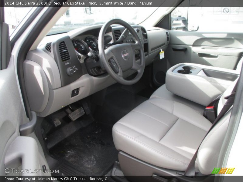 Summit White / Dark Titanium 2014 GMC Sierra 3500HD Regular Cab Stake Truck
