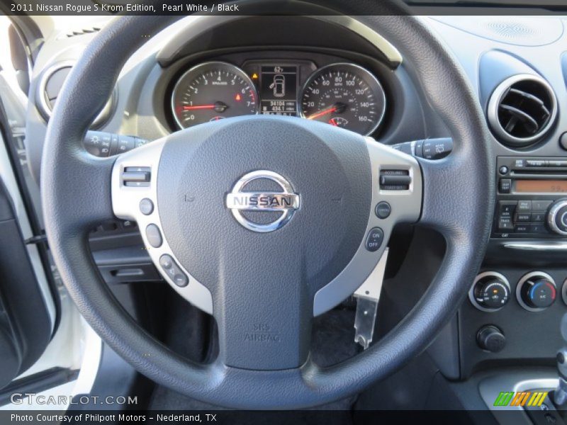 Pearl White / Black 2011 Nissan Rogue S Krom Edition