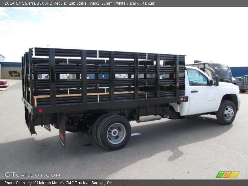  2014 Sierra 3500HD Regular Cab Stake Truck Summit White