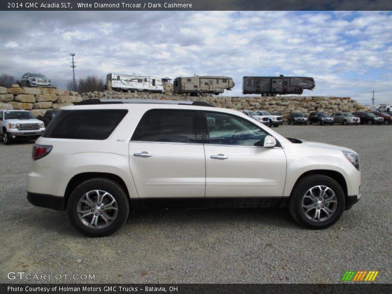 White Diamond Tricoat / Dark Cashmere 2014 GMC Acadia SLT