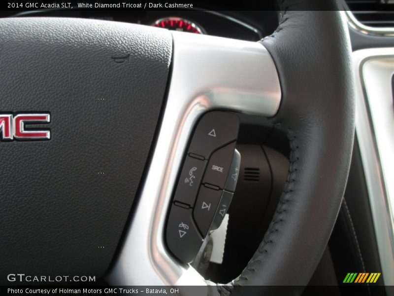 White Diamond Tricoat / Dark Cashmere 2014 GMC Acadia SLT
