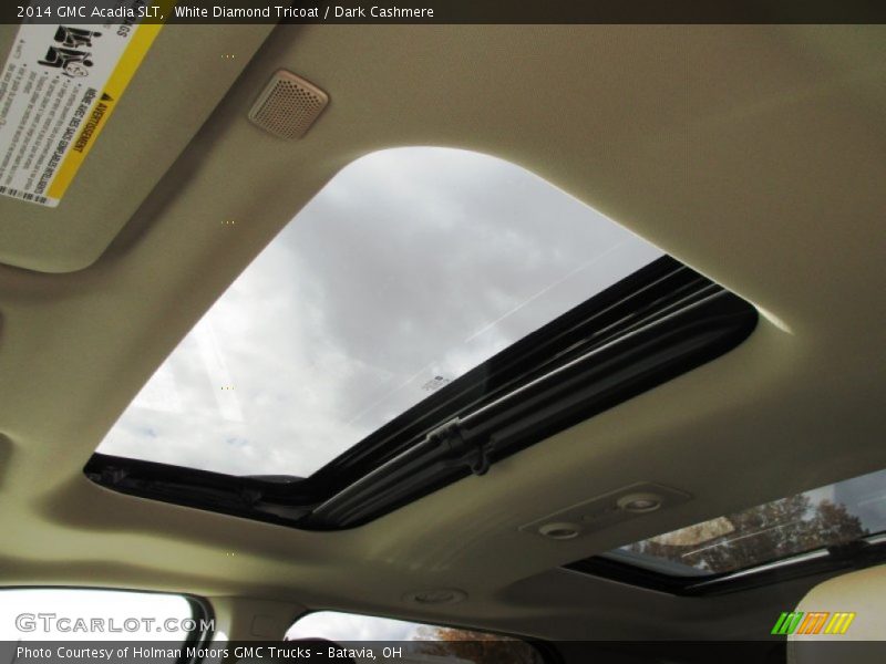 White Diamond Tricoat / Dark Cashmere 2014 GMC Acadia SLT