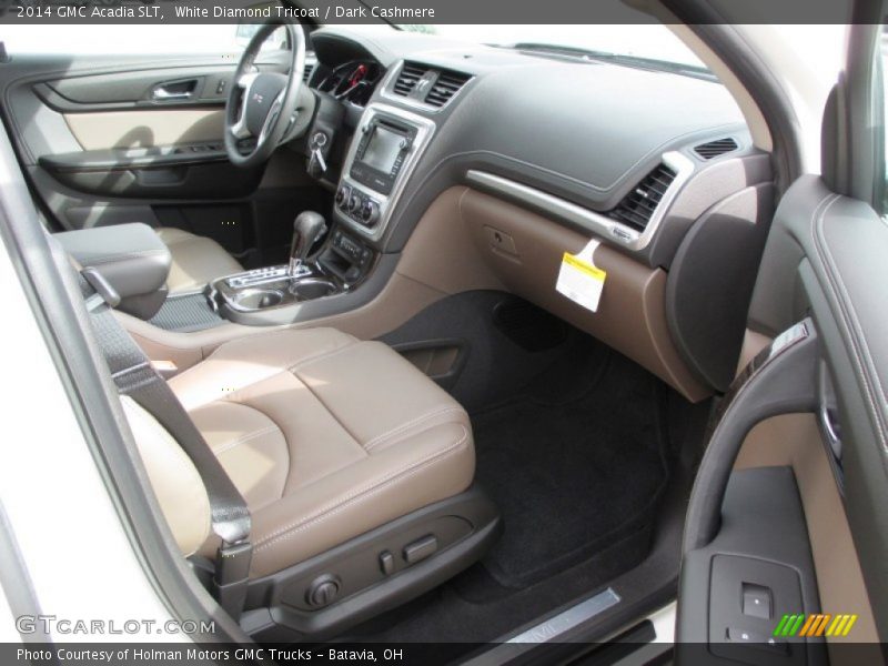 White Diamond Tricoat / Dark Cashmere 2014 GMC Acadia SLT