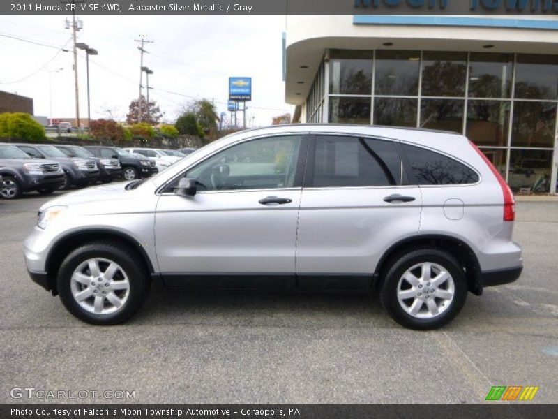 Alabaster Silver Metallic / Gray 2011 Honda CR-V SE 4WD