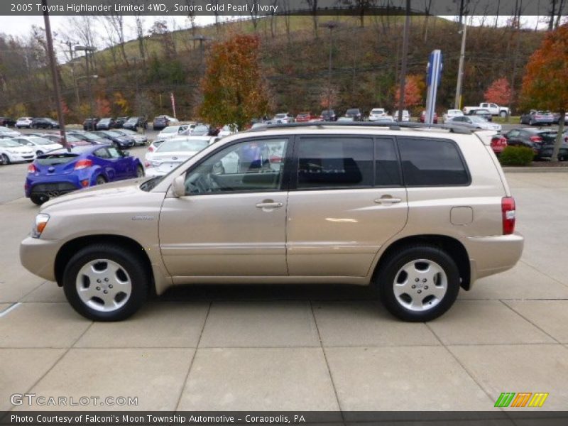 Sonora Gold Pearl / Ivory 2005 Toyota Highlander Limited 4WD
