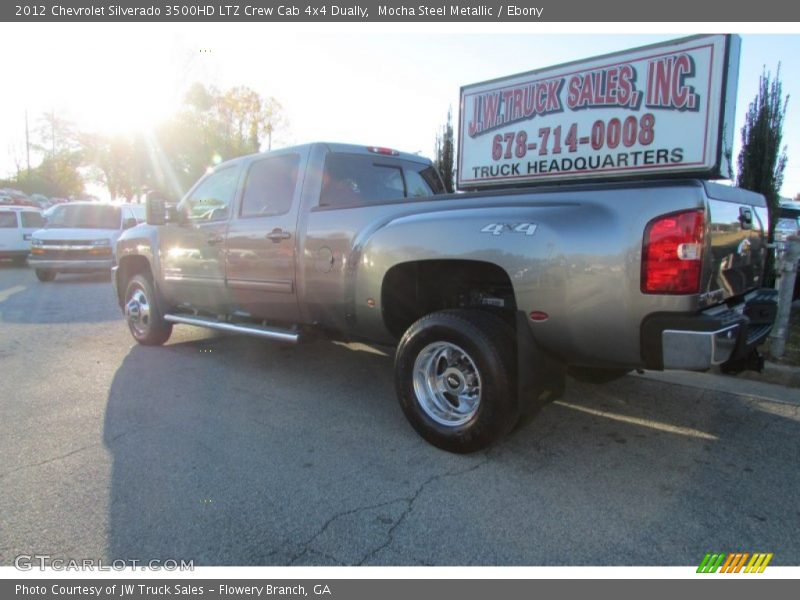 Mocha Steel Metallic / Ebony 2012 Chevrolet Silverado 3500HD LTZ Crew Cab 4x4 Dually