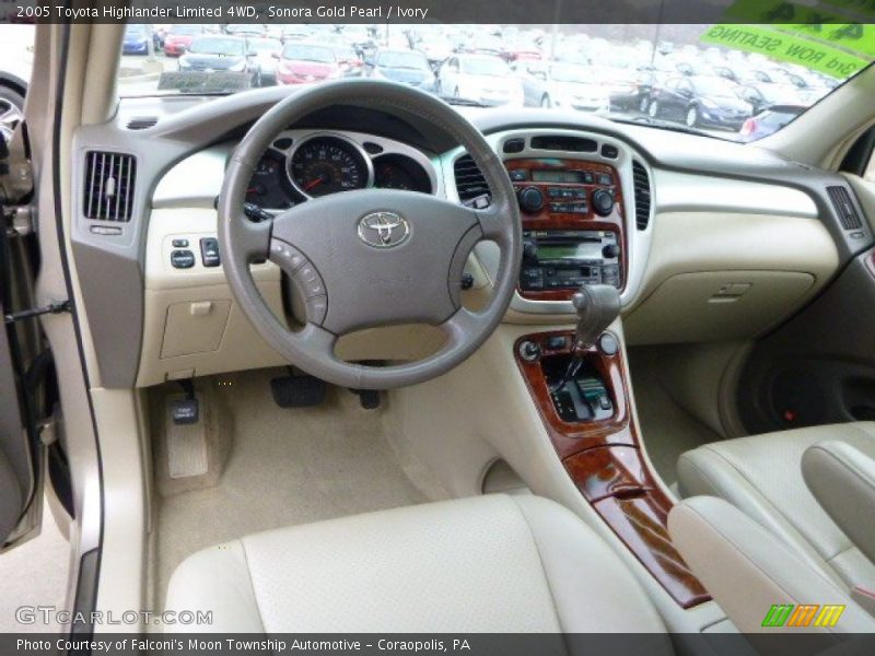 Sonora Gold Pearl / Ivory 2005 Toyota Highlander Limited 4WD