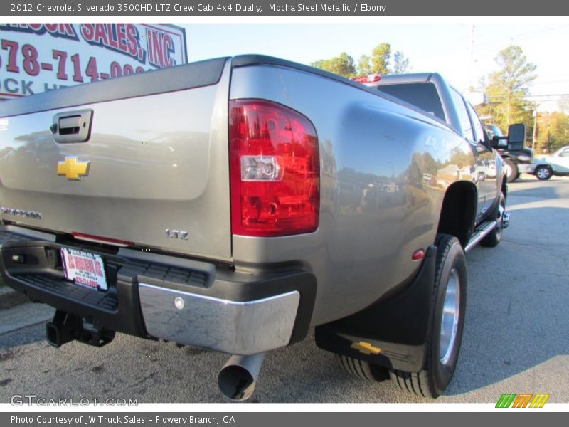 Mocha Steel Metallic / Ebony 2012 Chevrolet Silverado 3500HD LTZ Crew Cab 4x4 Dually