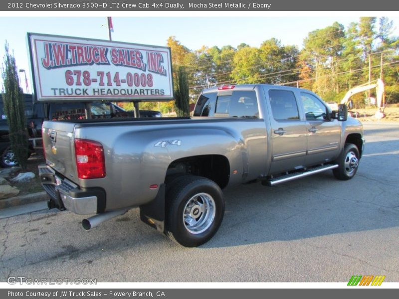 Mocha Steel Metallic / Ebony 2012 Chevrolet Silverado 3500HD LTZ Crew Cab 4x4 Dually