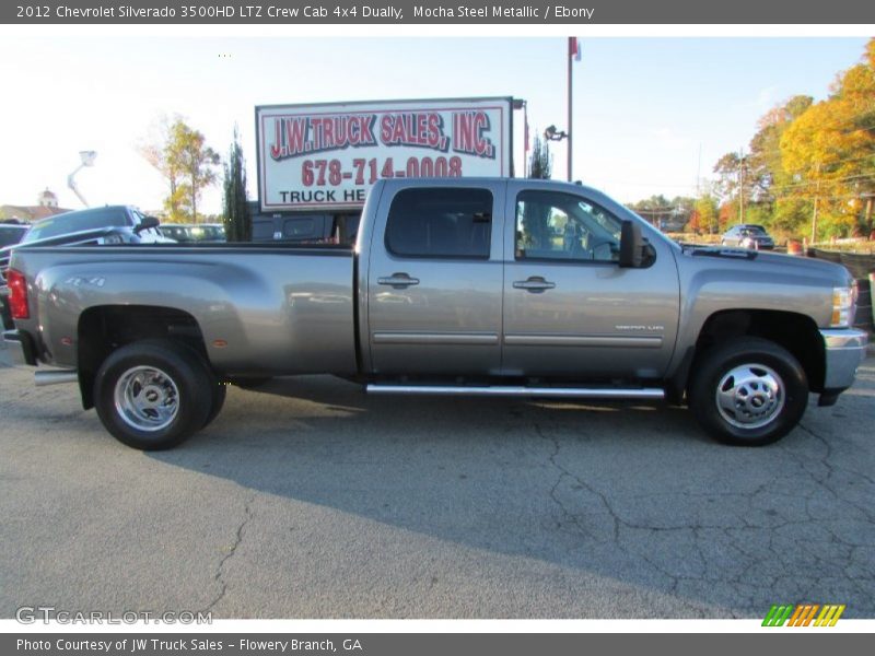 Mocha Steel Metallic / Ebony 2012 Chevrolet Silverado 3500HD LTZ Crew Cab 4x4 Dually