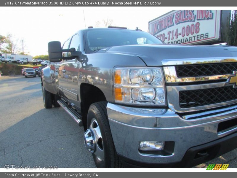Mocha Steel Metallic / Ebony 2012 Chevrolet Silverado 3500HD LTZ Crew Cab 4x4 Dually