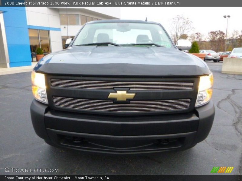 Blue Granite Metallic / Dark Titanium 2008 Chevrolet Silverado 1500 Work Truck Regular Cab 4x4