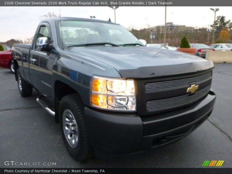 Blue Granite Metallic / Dark Titanium 2008 Chevrolet Silverado 1500 Work Truck Regular Cab 4x4