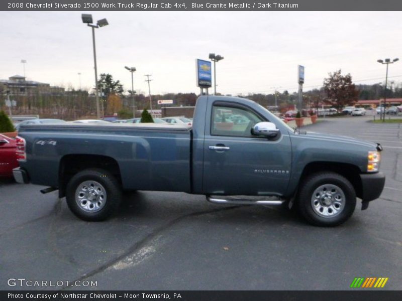 Blue Granite Metallic / Dark Titanium 2008 Chevrolet Silverado 1500 Work Truck Regular Cab 4x4