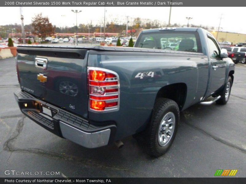 Blue Granite Metallic / Dark Titanium 2008 Chevrolet Silverado 1500 Work Truck Regular Cab 4x4
