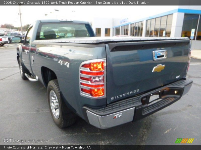 Blue Granite Metallic / Dark Titanium 2008 Chevrolet Silverado 1500 Work Truck Regular Cab 4x4