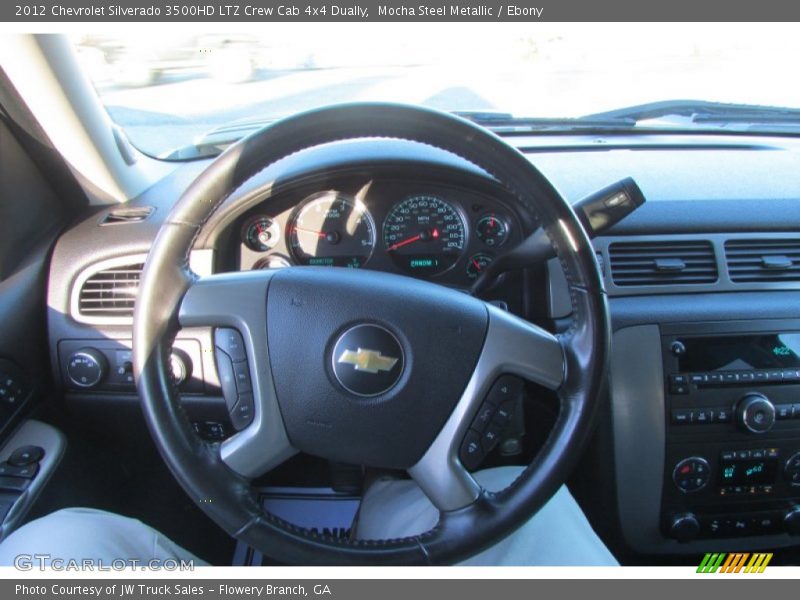 Mocha Steel Metallic / Ebony 2012 Chevrolet Silverado 3500HD LTZ Crew Cab 4x4 Dually