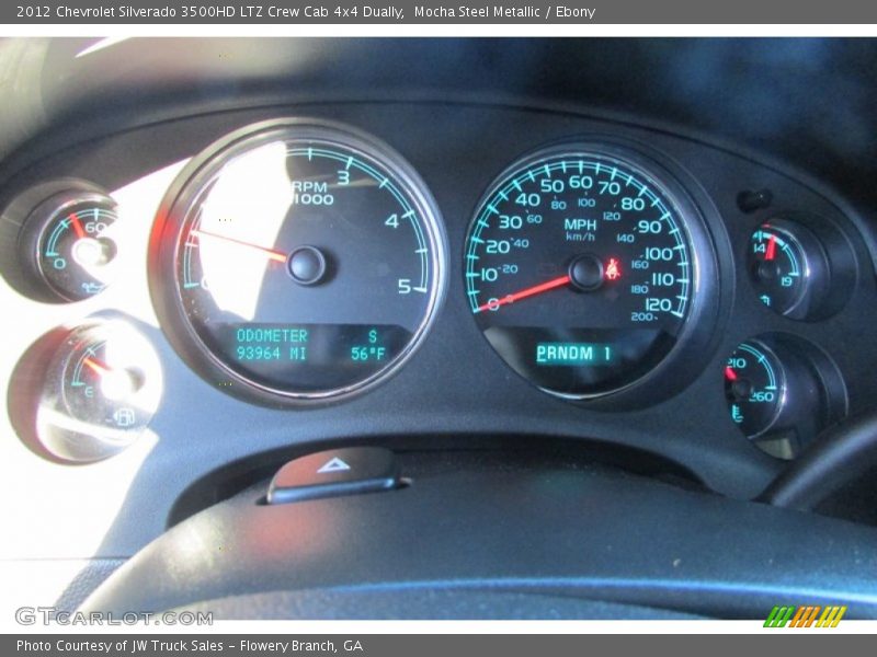 Mocha Steel Metallic / Ebony 2012 Chevrolet Silverado 3500HD LTZ Crew Cab 4x4 Dually