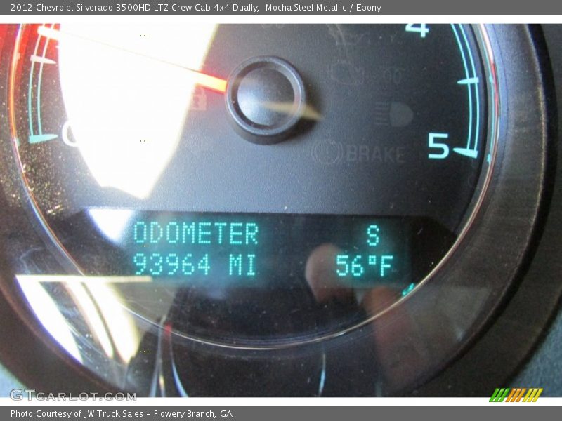 Mocha Steel Metallic / Ebony 2012 Chevrolet Silverado 3500HD LTZ Crew Cab 4x4 Dually