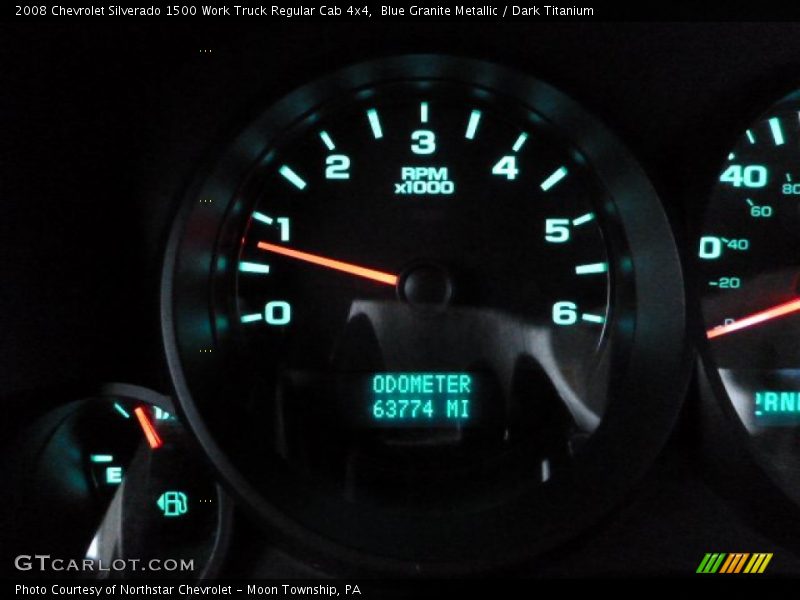 Blue Granite Metallic / Dark Titanium 2008 Chevrolet Silverado 1500 Work Truck Regular Cab 4x4