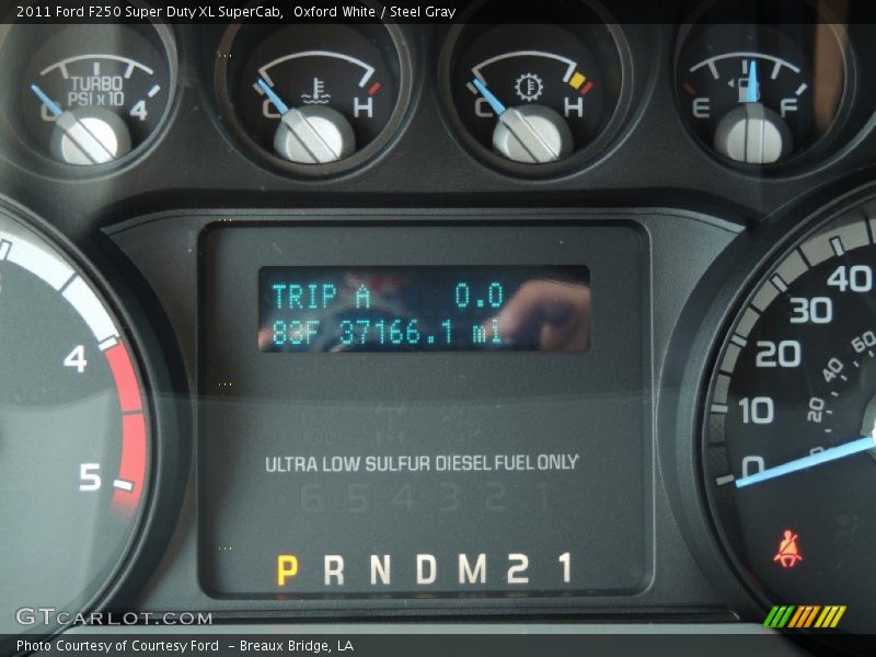 Oxford White / Steel Gray 2011 Ford F250 Super Duty XL SuperCab