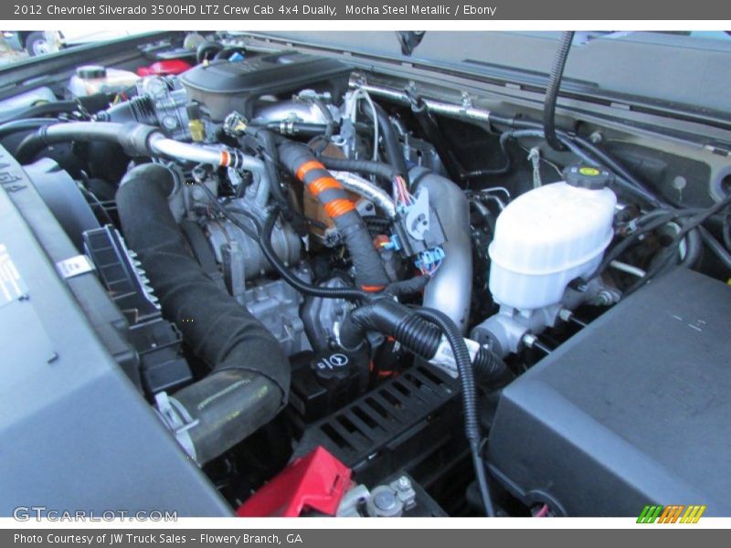 Mocha Steel Metallic / Ebony 2012 Chevrolet Silverado 3500HD LTZ Crew Cab 4x4 Dually