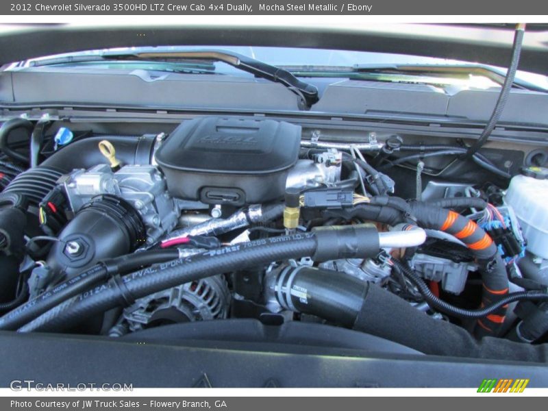 Mocha Steel Metallic / Ebony 2012 Chevrolet Silverado 3500HD LTZ Crew Cab 4x4 Dually