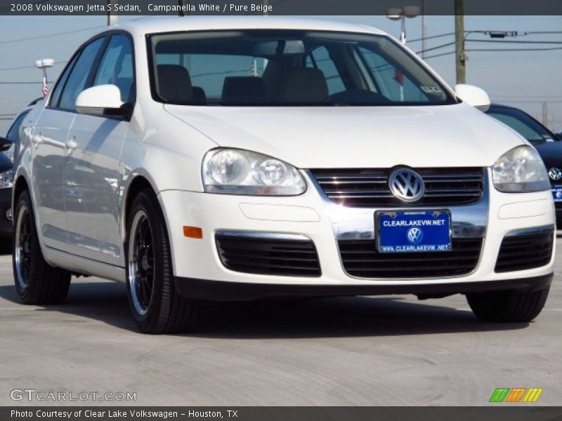 Campanella White / Pure Beige 2008 Volkswagen Jetta S Sedan