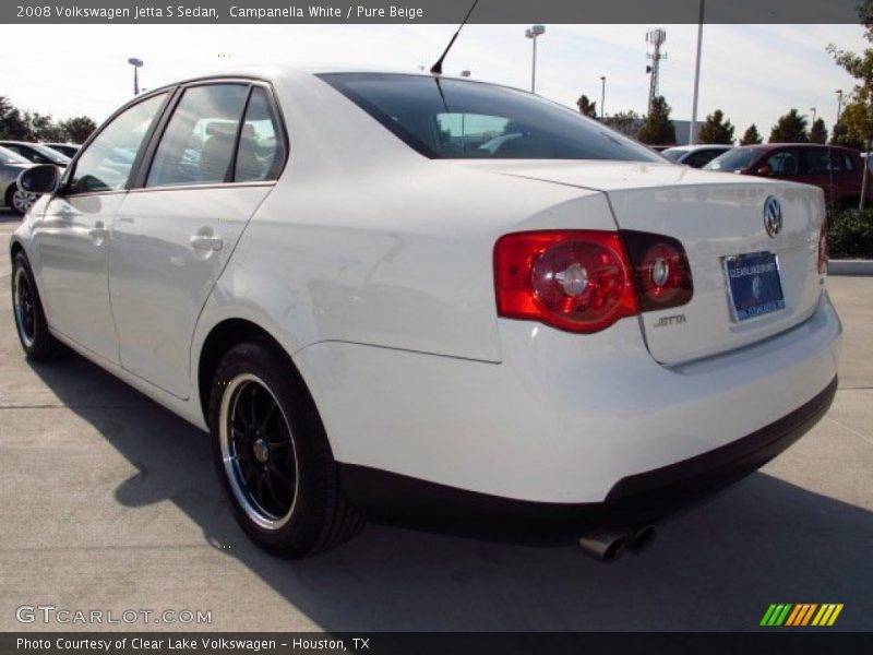 Campanella White / Pure Beige 2008 Volkswagen Jetta S Sedan