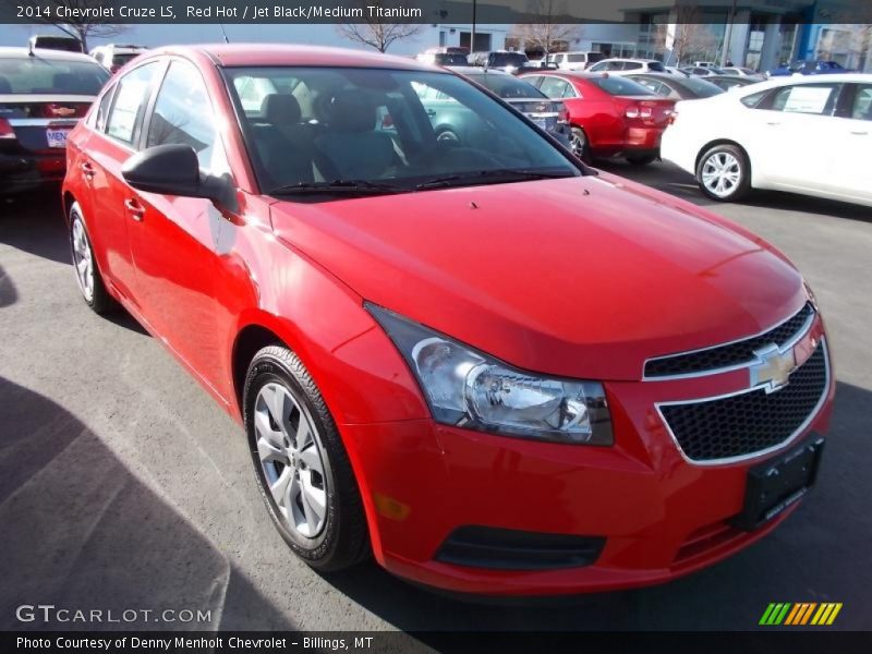 Red Hot / Jet Black/Medium Titanium 2014 Chevrolet Cruze LS