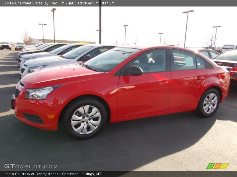 Red Hot / Jet Black/Medium Titanium 2014 Chevrolet Cruze LS