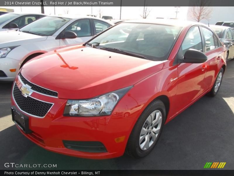 Red Hot / Jet Black/Medium Titanium 2014 Chevrolet Cruze LS