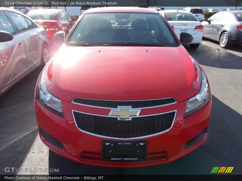 Red Hot / Jet Black/Medium Titanium 2014 Chevrolet Cruze LS