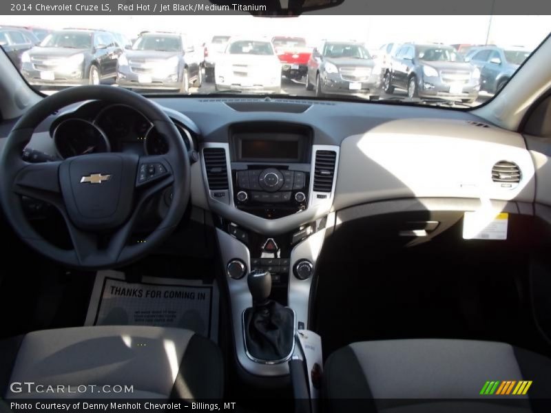 Red Hot / Jet Black/Medium Titanium 2014 Chevrolet Cruze LS
