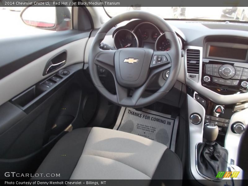 Red Hot / Jet Black/Medium Titanium 2014 Chevrolet Cruze LS