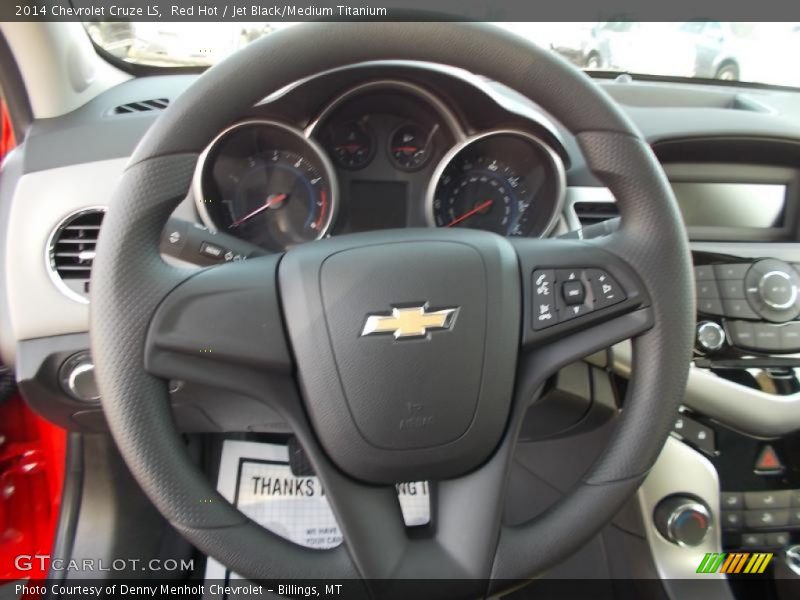 Red Hot / Jet Black/Medium Titanium 2014 Chevrolet Cruze LS