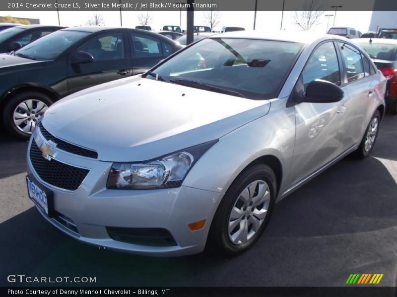 Silver Ice Metallic / Jet Black/Medium Titanium 2014 Chevrolet Cruze LS