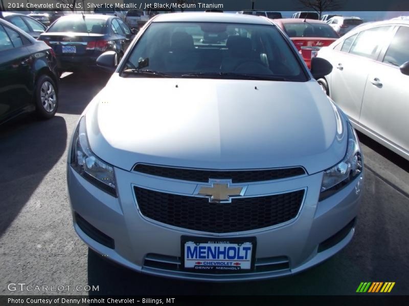 Silver Ice Metallic / Jet Black/Medium Titanium 2014 Chevrolet Cruze LS
