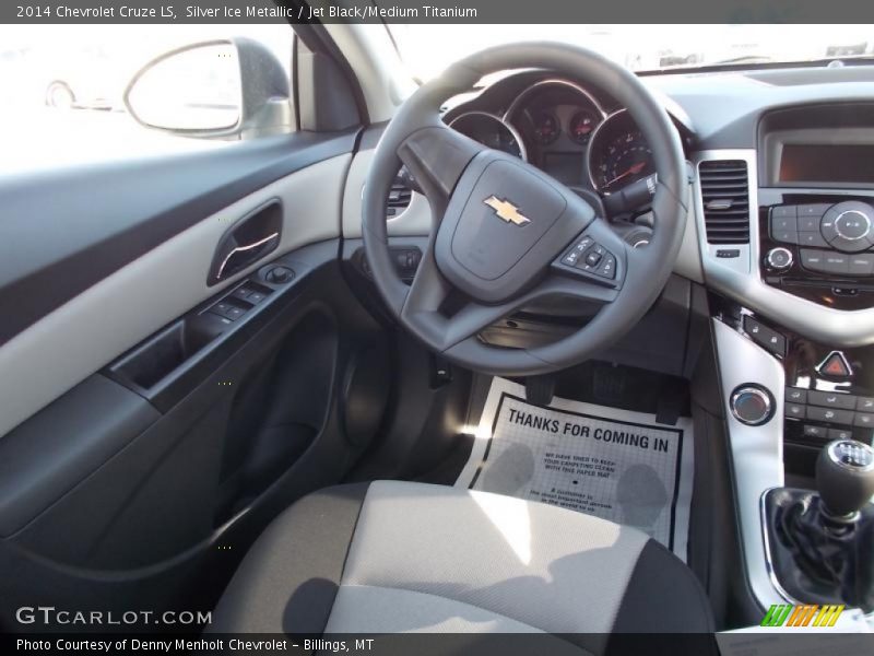 Silver Ice Metallic / Jet Black/Medium Titanium 2014 Chevrolet Cruze LS