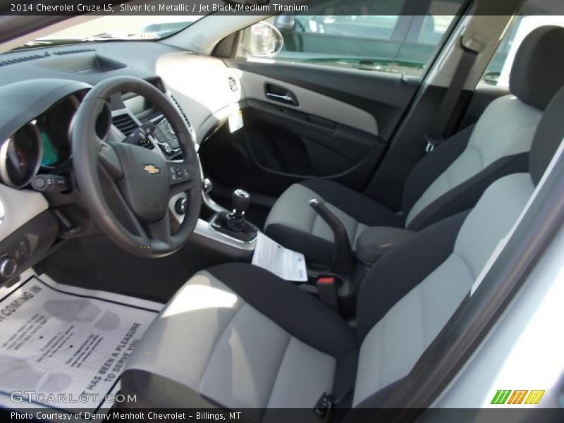 Silver Ice Metallic / Jet Black/Medium Titanium 2014 Chevrolet Cruze LS