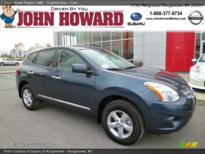 Graphite Blue / Gray 2013 Nissan Rogue S AWD