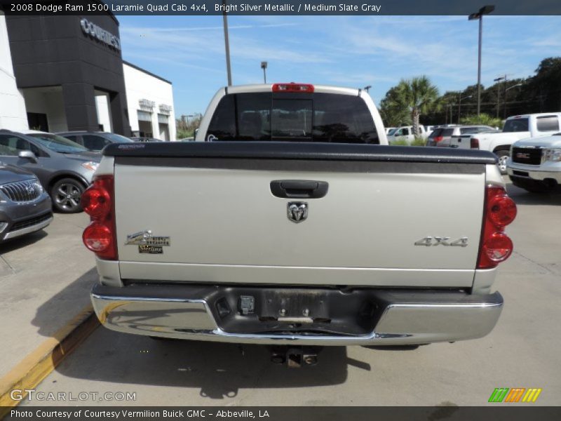 Bright Silver Metallic / Medium Slate Gray 2008 Dodge Ram 1500 Laramie Quad Cab 4x4