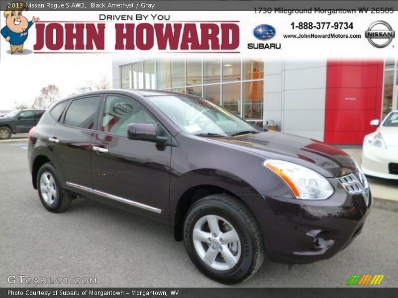 Black Amethyst / Gray 2013 Nissan Rogue S AWD