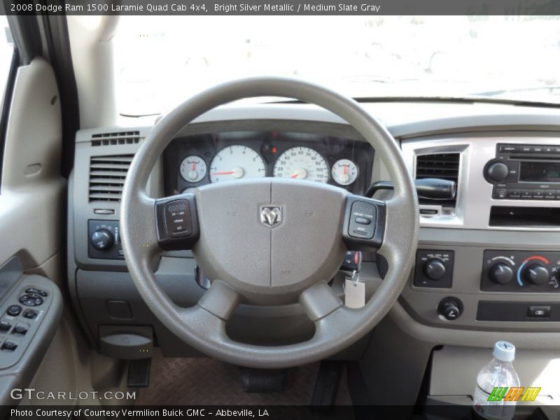 Bright Silver Metallic / Medium Slate Gray 2008 Dodge Ram 1500 Laramie Quad Cab 4x4