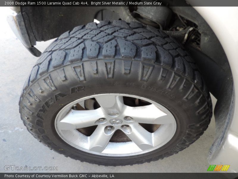 Bright Silver Metallic / Medium Slate Gray 2008 Dodge Ram 1500 Laramie Quad Cab 4x4