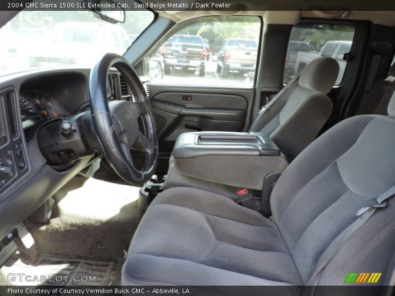 Sand Beige Metallic / Dark Pewter 2004 GMC Sierra 1500 SLE Extended Cab